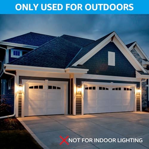 TORCHSTAR 4-Pack Dusk to Dawn LED Light Bulb Outdoor, A19, 2700K