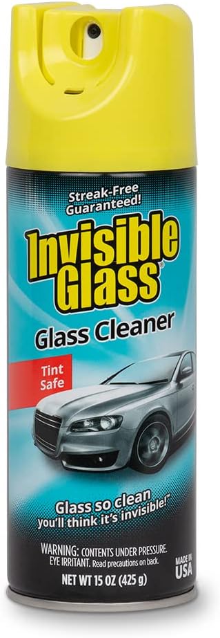 Invisible Glass Premium Glass Cleaner Aerosol Spray, 15 oz