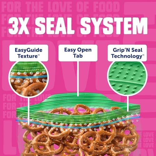 Ziploc Snack Bags, Food Storage, Easy Open & Close, 108 Count