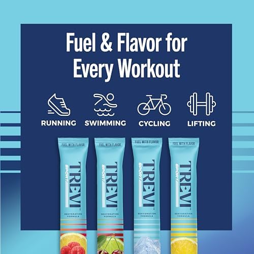 TREVI Sport Electrolytes Powder Packets Sugar Free Rehydration Variety Pack