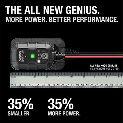 NOCO GENIUS1 1A 6/12V Smart Battery Charger, Trickle Charger & Maintainer