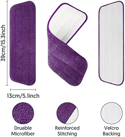 Washable Microfiber Mop Pads for Swiffer PowerMop: Wet Mop Refills 7 Pack