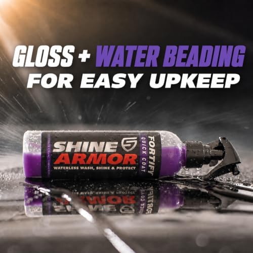 SHINE ARMOR Fortify Quick Coat - 8oz Ceramic Waterless Detailer Spray | 3-in-1 Wash, Wax & Nano-Ceramic Coating | Mirror Shine, Zero Streaks, No Dust Residue | 6-12 Month Protection | Made in USA