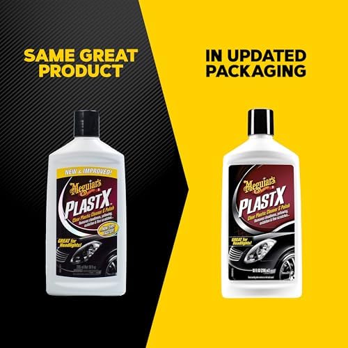 Meguiar's PlastX Clear Plastic Polish Headlight Restoration Polish, 10 Oz