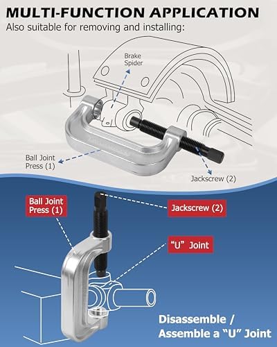 DAYUAN Ball Joint Press & U Joint Removal Tool Kit, Red Case