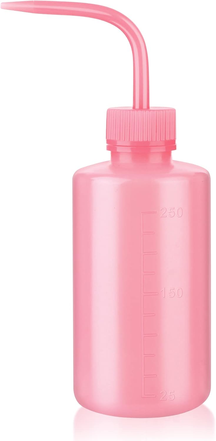 Valchoose 150ml Pink LDPE Squeeze Wash Bottle, Bent Nozzle Portable, 1 Pack