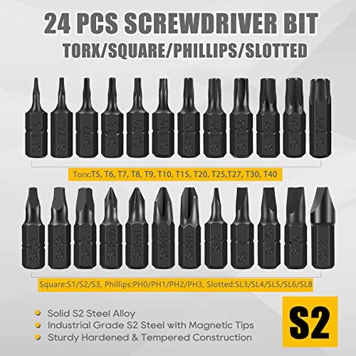 49-Pack Screwdriver Bit Set, Hex Bit Set, Hex Head Drill Bits Set