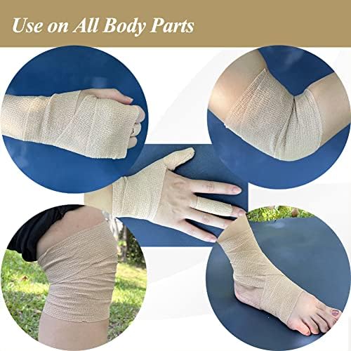 Self Adhesive Bandage Wrap,2" Brown Cohesive Bandages Vet Wrap Sports Tape