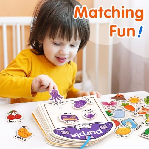 Montessori Busy Book Color Sorting Toys for Toddlers 2-4 Years
