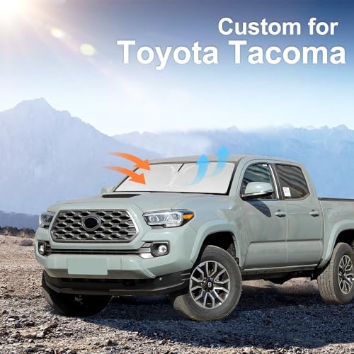 for Toyota Tacoma 2016-2024 2025 2026 Sun Shade Sunshade Windshield Cover