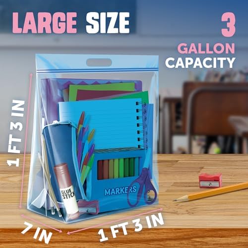 Ziploc Big Bags 3 Gallon Large, Reusable Large-Capacity Plastic Storage Bags, 10 count