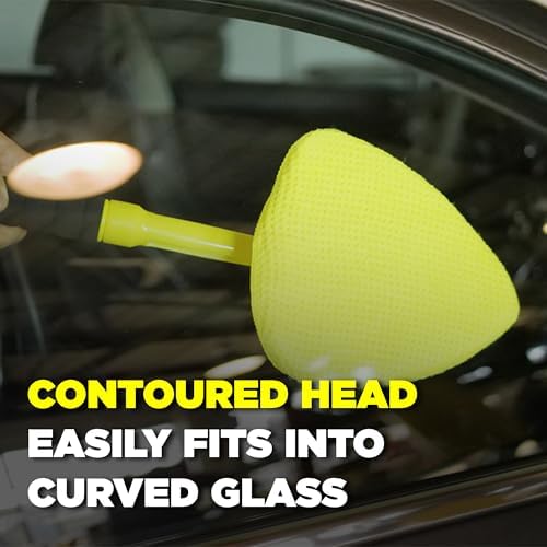Invisible Glass 95160 Reach & Clean Windshield Cleaning Tool and Car Window Cleaner Tool for Interior and Exterior Auto Glass, Trucks, SUVs, RVs and Home Windows with 2 Microfiber Pads and Storage Bag