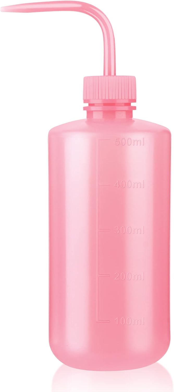 Valchoose 150ml Pink LDPE Squeeze Wash Bottle, Bent Nozzle Portable, 1 Pack