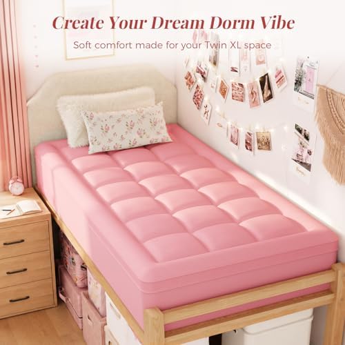 ELEMUSE Twin XL Dorm Room Essentials 3 Inch Memory Foam Mattress Topper