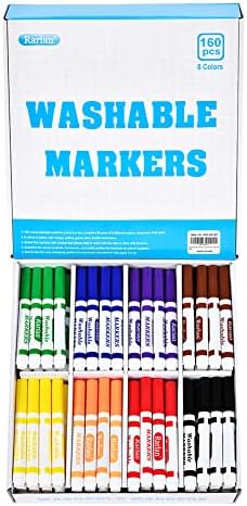 Rarlan Washable Markers Bulk for Kids, Bulk pack, 12 Colors, 240 Count