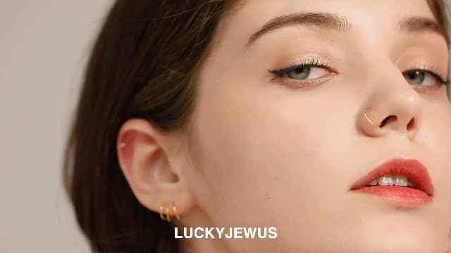Small Gold or Sterling Silver Huggie Hoop Earrings for Women Cartilage Nose Helix Tragus