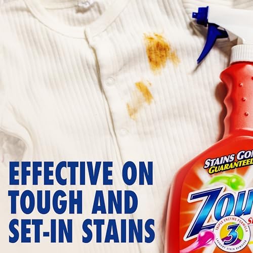 Zout Laundry Stain Remover Spray, Blood, Grass & Oil Stains, 22 oz, 2-Pack