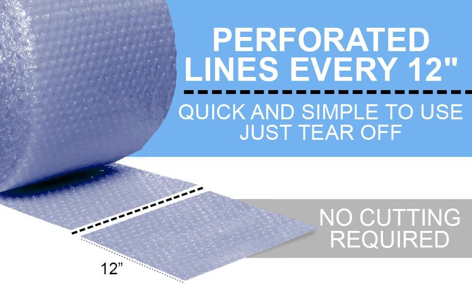 Large roll of 175 Feet of Recycled Small Plus Bubble wrap for packing, moving and shipping for your business essentials. Eco friendly and made from 90% post-consumer materials by American Bubble Boy