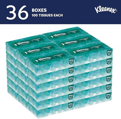 Kleenex Professional Facial Tissue, Bulk, 36 Boxes x 100 Tissues (21400)