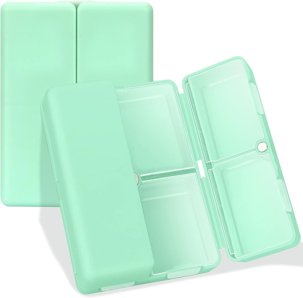 FYY Travel Pill Organizer, 7 Compartments Small Pill Box Medicine Case-Pink