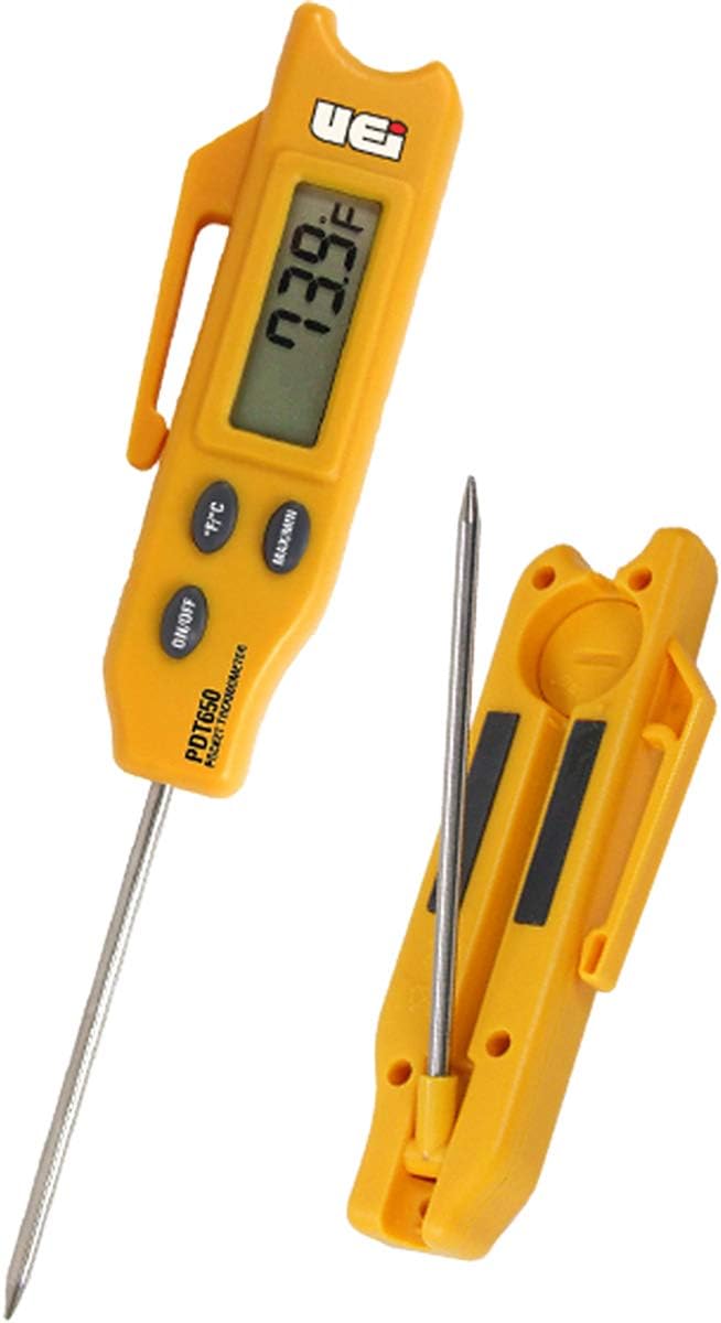 UEi Test Instruments PDT650 Folding Pocket Digital Thermometer,Yellow