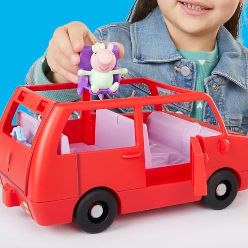 Peppa Pig Peppa's Big Family Car with 2 Figures (Fits 5), Toy Car Playset for Girls and Boys 3 and Up