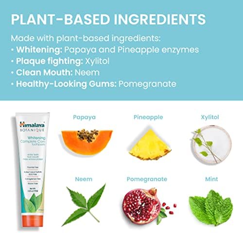 Himalaya Botanique Whitening Complete Care Toothpaste, Mint, 5.29 oz,1 Pack
