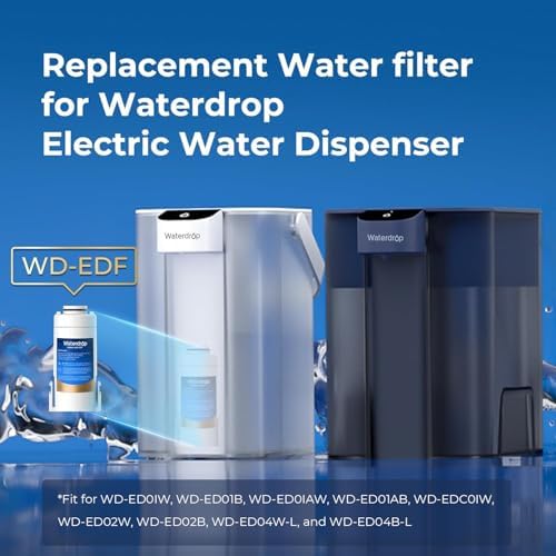 Waterdrop EDF Water Filter Replacement for Waterdrop ED01/ED02/ED04, 3 Pack