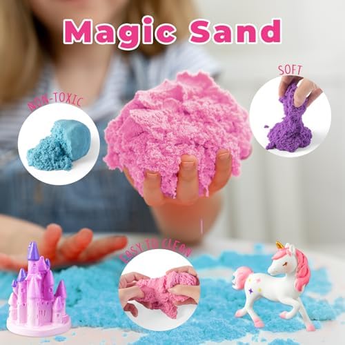 JOYEEMAX Unicorn Light-Up Terrarium Kit for Kids - LED Night Light Birthday Gift for Girls Ages 4 5 6 7 8-12 Year Old - Unicorn Toys for Girls - DIY Arts and Crafts Kit for Kids