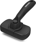 Swihauk Self Cleaning Slicker Brush - Skin Friendly Deshedding Grooming Tool for Dogs & Cats, Suitable for Shedding & Haired Pets, with Pet Supplies Accessories, Blue