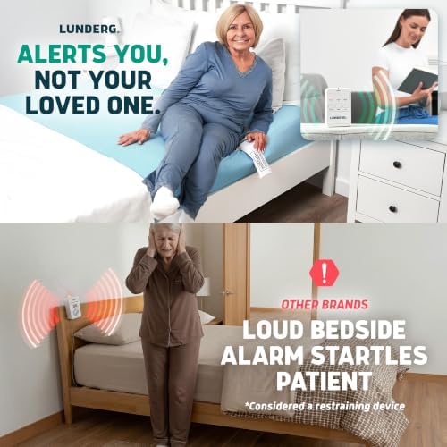 Lunderg Wireless Early Alert Bed Alarm System for Elderly & Fall Prevention