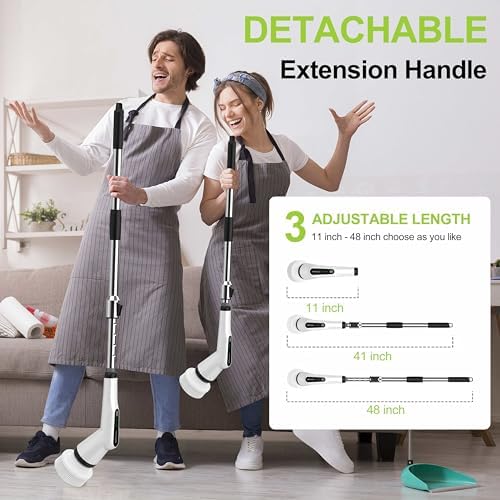 Dreazu Electric Spin Scrubber, Cordless Shower Scrubber for Bathroom