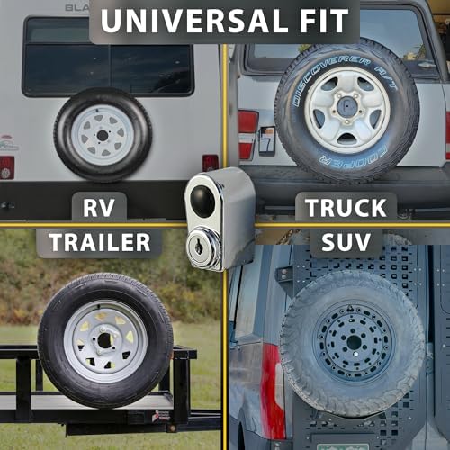 TRIMAX TNL740 Spare Tire Nut Lock for Side Mount Spare Tires, Easy Install - for SUV, Trailer Tire, and More - 1 Pack