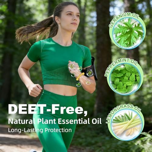BuggyBands 12 Pack Mosquito Repellent Bracelets for Adults & Kids,DEET-Free