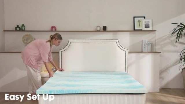 Sweetcrispy Memory Foam Mattress Topper, Full Size, 3 Inch Cooling Pad