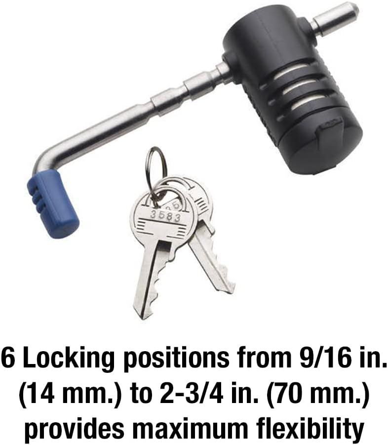 Master Lock Adjustable Coupler Lock Stainless Steel Trailer Hitch 2847DAT