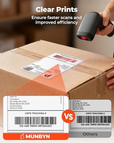 MUNBYN 4"x6" Thermal Printer Label, Shipping Labels, 220 Sheets/Roll