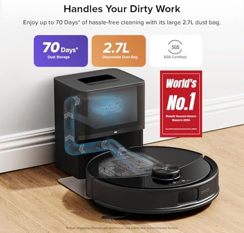 roborock Q10 S5+ Robot Vacuum and Mop, 10,000Pa Suction