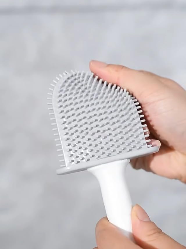 RV Toilet Bowl Brush, Toilet Brush Silicone Won't Damage Toilets, Wall Mounted Toilet Brush-Anti-Roll, Anti-Drip Design, Suitable for RV Travel Trailers and Campers, Made by RVers for RVers