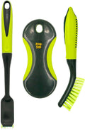Pine-Sol Scrub Brush Set - Long Handle Cleaning Brushes with Heavy Duty Bristles and Comfort Grip - Scrubbers for Kitchen, Household, and Dishwashing, 5 Pieces