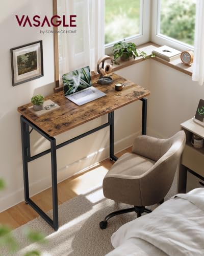 VASAGLE Folding Desk, Small Computer Desk, Foldable Table 31.5 Inch