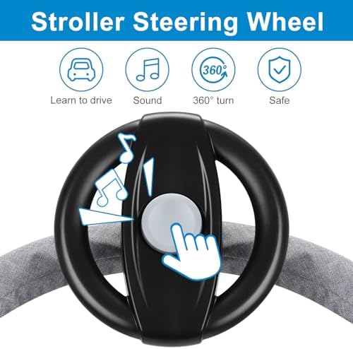 Accmor Stroller Steering Wheel Toy, Steering Wheel for Shopping Carts