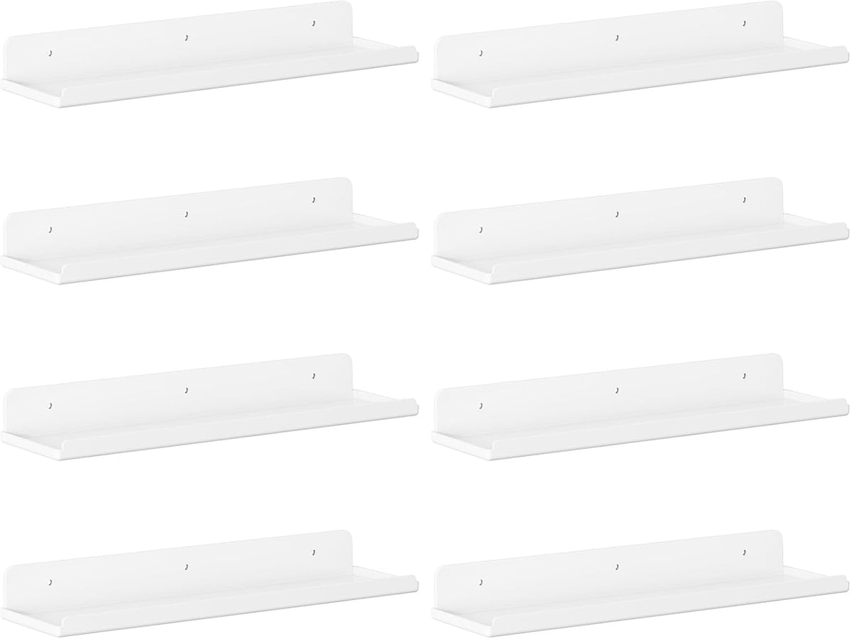 Lifewit Acrylic Floating Shelves for Bathroom 14" Clear, 4 Pack