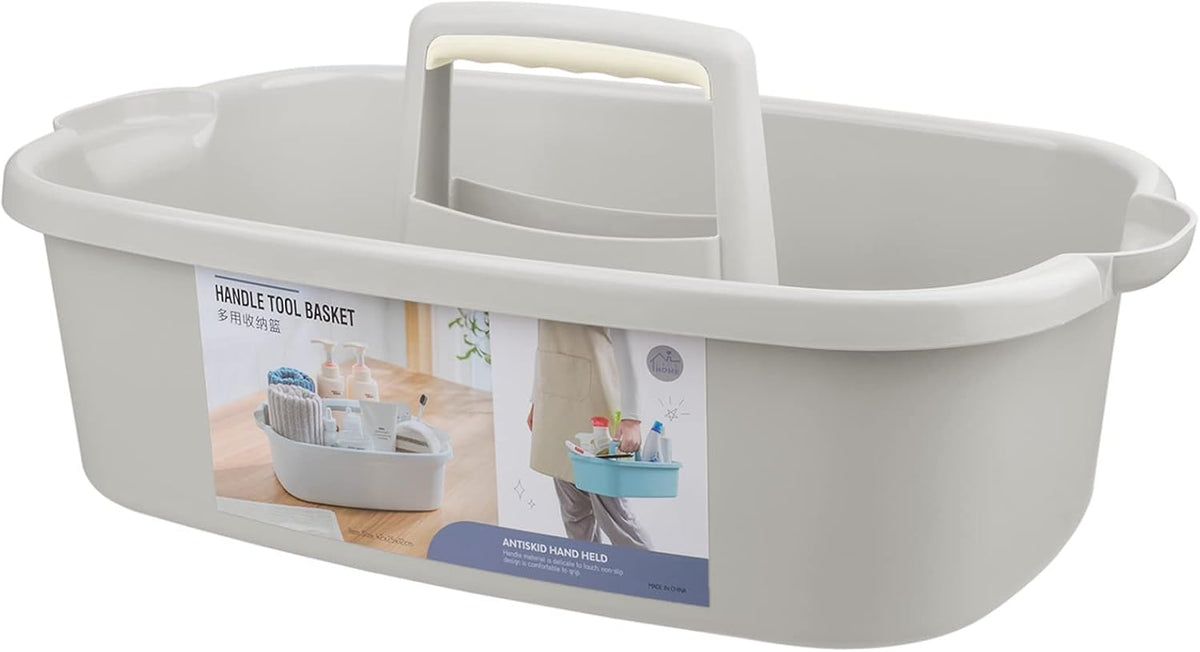 JiatuA Large Cleaning Supplies Caddy Portable Shower Caddy Basket Dark Gray
