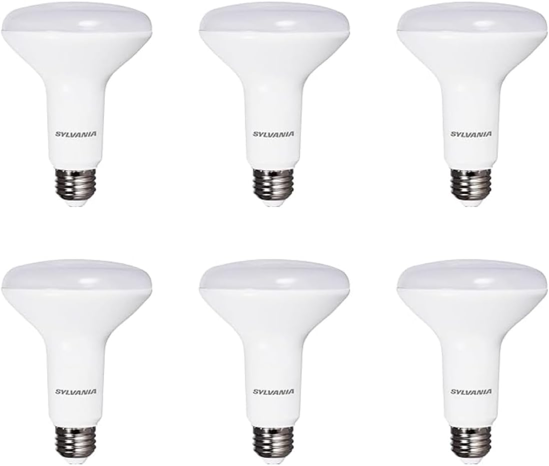 Sylvania ECO LED BR30 Light Bulb, 65W = 10W, Dimmable, Frosted Finish, 650 Lumens, 2700K, Soft White - 4 Pack (40870)