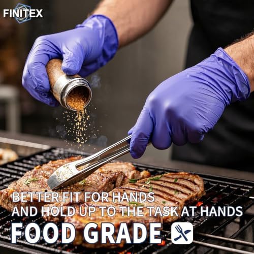 FINITEX Disposable Ice Blue Nitrile Exam Gloves 1000PCS/Case Cleaning