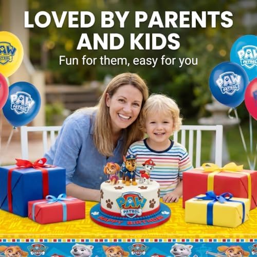 Paw Patrol Tablecloth 2-Pack - Paw Patrol Birthday Decorations for Party