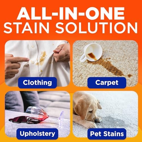 Tide Laundry Stain Remover Spray with Oxi | Stain Remover for Clothes, Carpet, Upholstery, Pet Bedding, & More | Stain Treater Spray for Tough Stains from Wine, Coffee, Grease | 22 Fl Oz (Pack of 4)