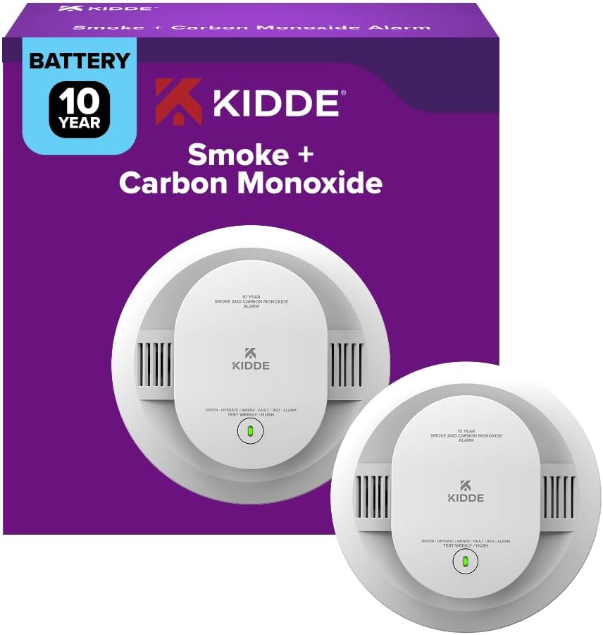 Kidde Smoke & Carbon Monoxide Detector, 10-Year Battery, 30CUD10, 1 Pack