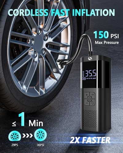Tire Inflator Portable Air Compressor, Cordless Tire Inflator